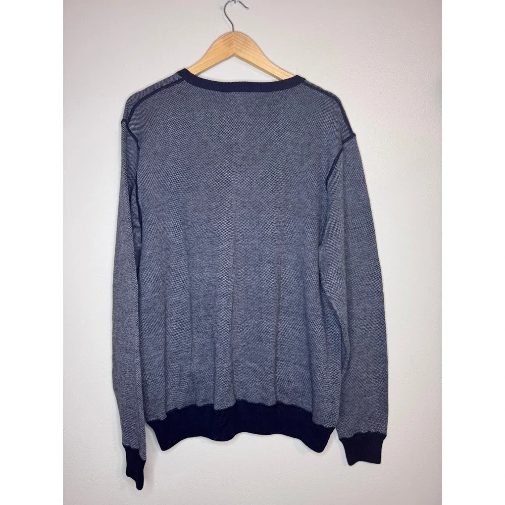 Egara Slim Fit Cotton Cashmere V Neck‎ Sweater XXL